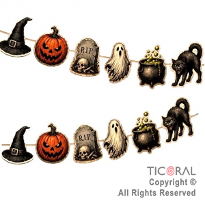 HALLOWEEN BANDERIN CRIATURAS DE TERROR